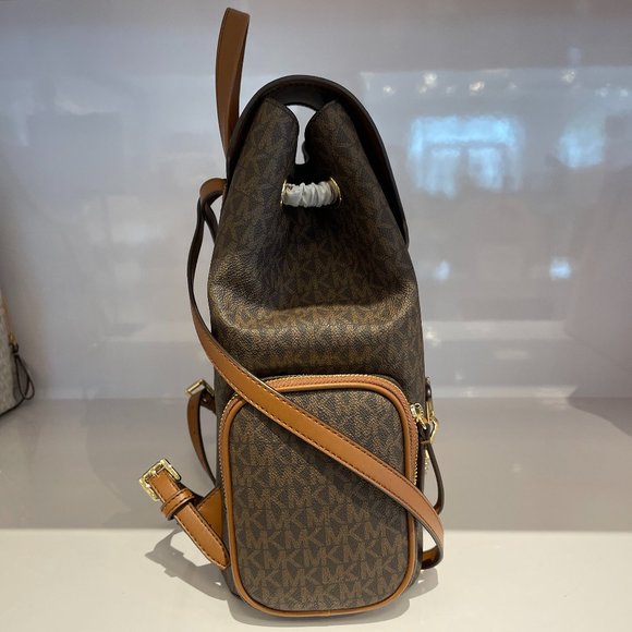 Michael Kors Jet Set Item Large Chain Backpack MK Brown - Picture 4 of 11